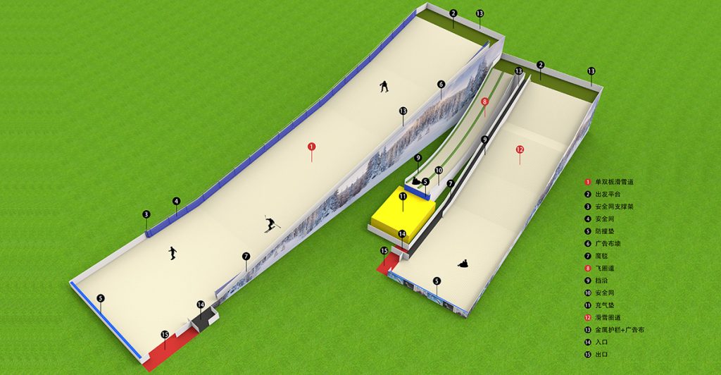 單雙板旱雪場綜合體效果圖