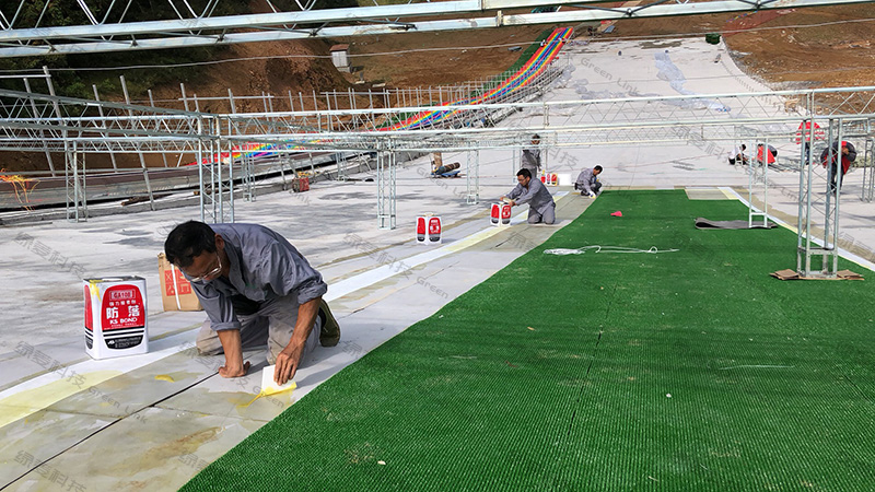 四川成都瀾天湖旱雪場施工圖一