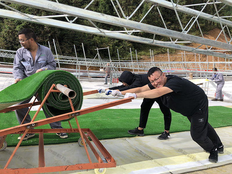 四川成都瀾天湖旱雪場施工圖二